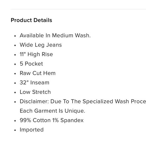 Fashion Nova High Waisted Wide Leg Jeans - size 7 - Picture 4 of 9